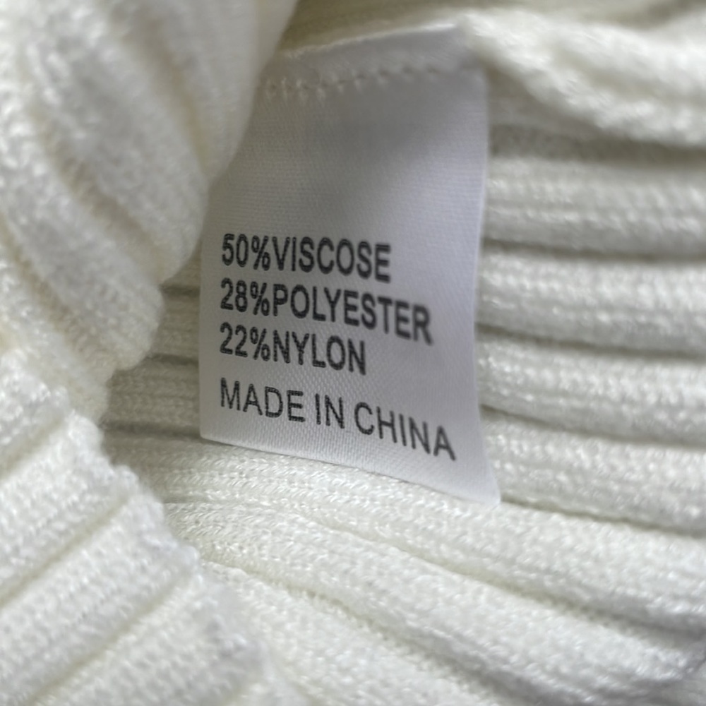 Thatssofetch | Lian White Ribbed Bodycon Halter Midi Dress Medium Small - Picture 5 of 7